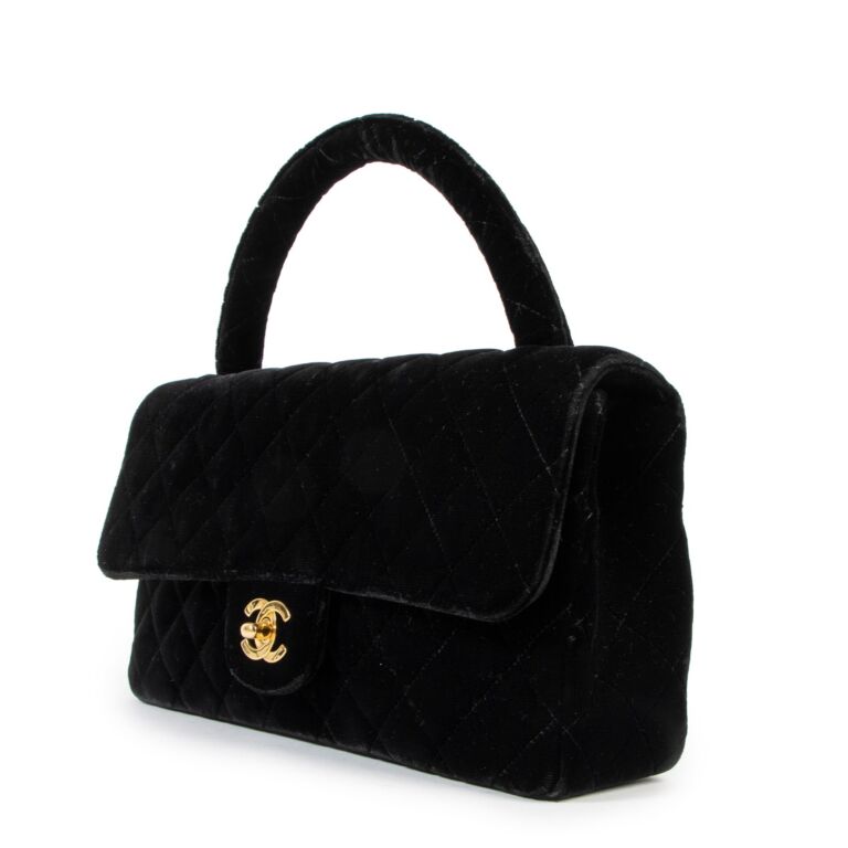 Chanel vintage velvet bag cheap