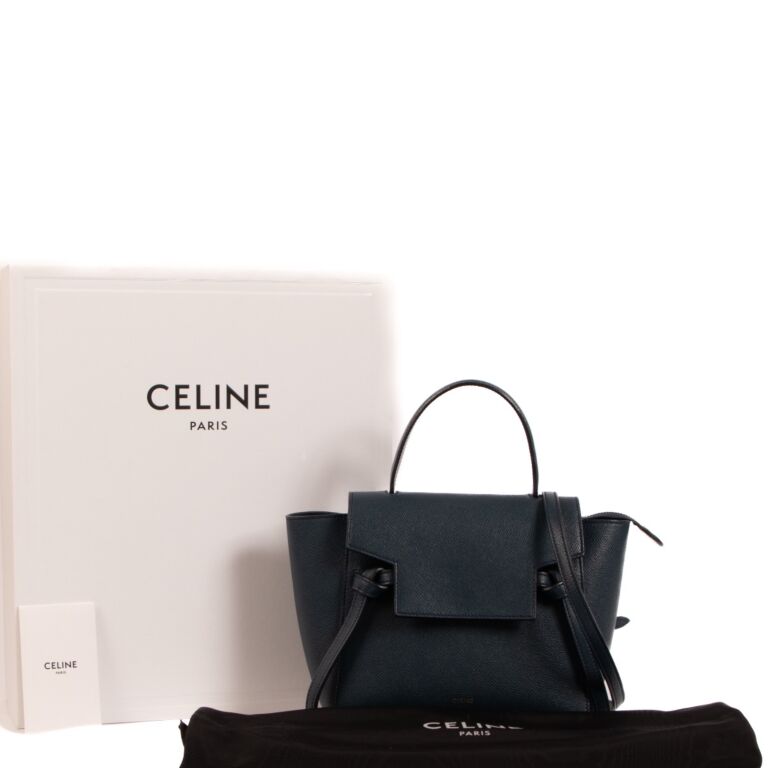 Celine nano deals belt bag blue