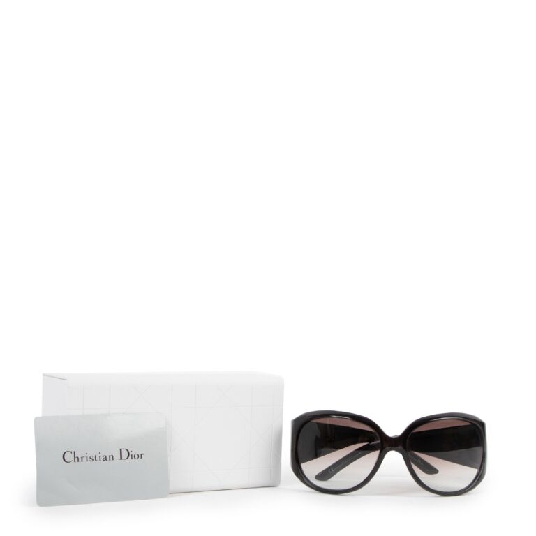 Christian Dior Limited Black Crystal Wrap Around Sunglasses