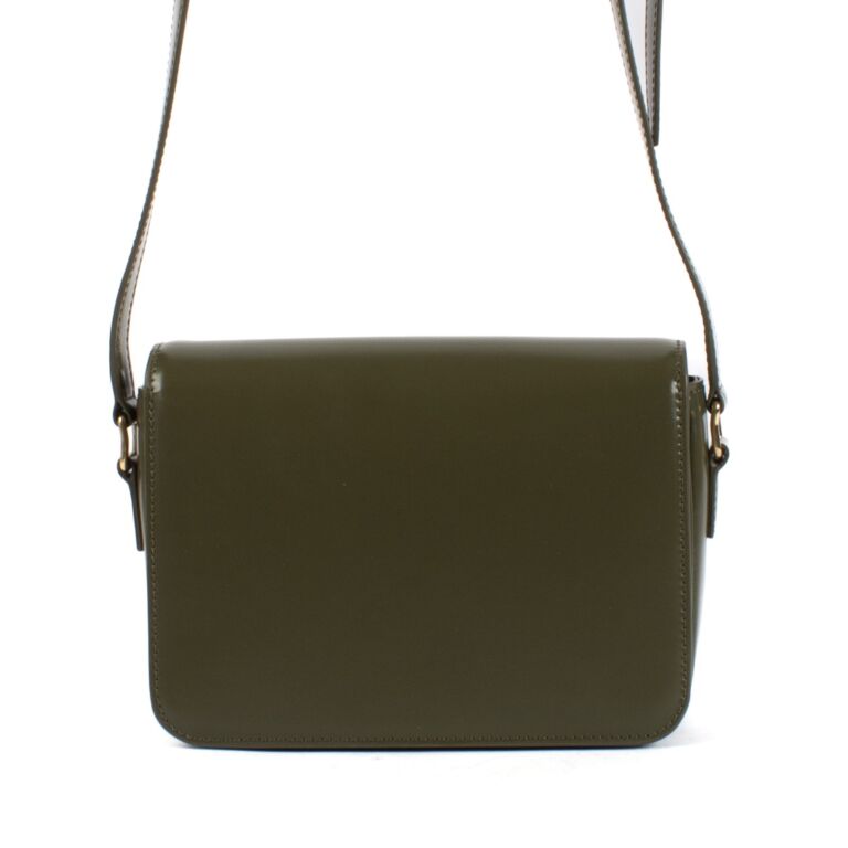 Celine Green Shiny Calfskin Teen Triomphe Bag ○ Labellov ○ Buy