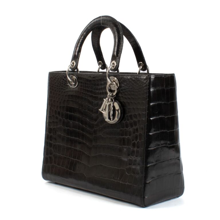 Christian Dior ブラック クロコ レディース ベルト 6841 Christian Dior ブラック クロコ レディース ベルト 6841
