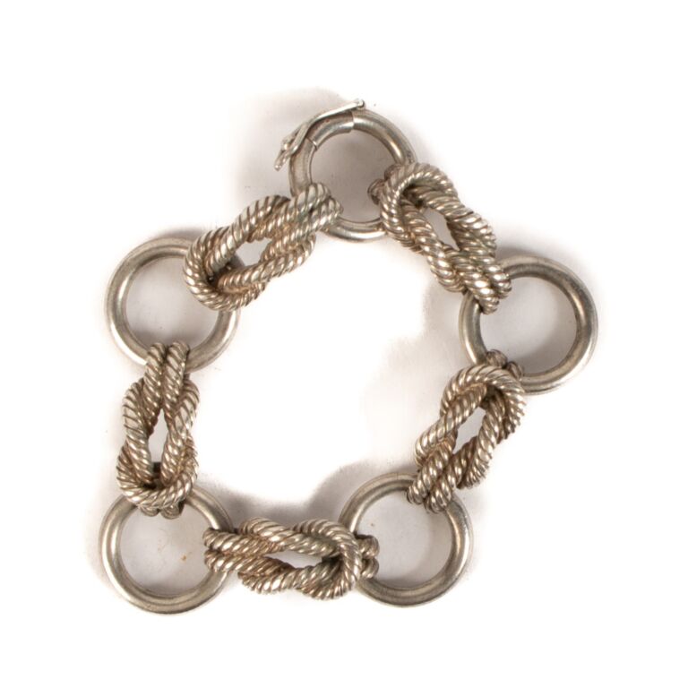Hermès Sterling Silver Audierne Cordage Noued Marin Bracelet