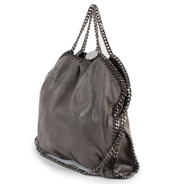 Stella McCartney Grey Falabella Fold-Over Tote Bag