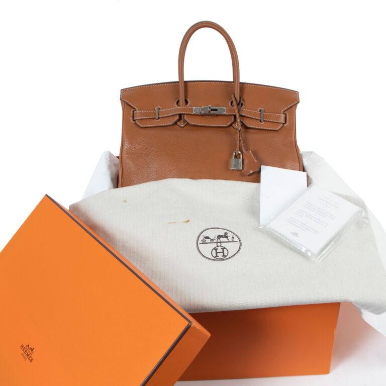 Hermes Birkin 35 Feu Togo Gold Hardware #T - Vendome Monte Carlo