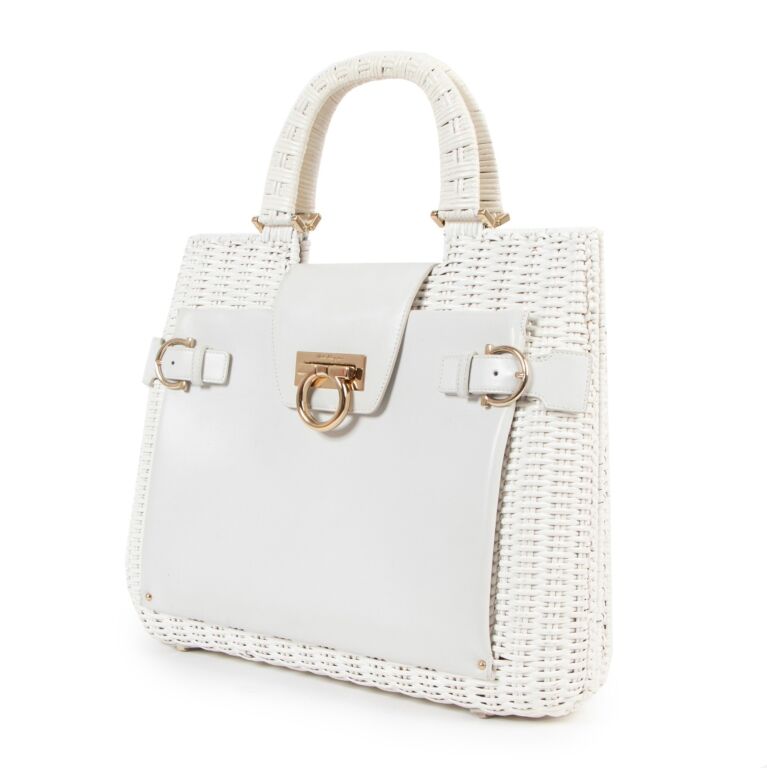 Ferragamo wicker deals handbag