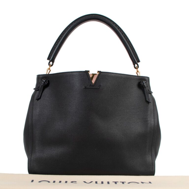 Louis Vuitton Black Calfskin Lockme Hobo - Handbag | Pre-owned & Certified | used Second Hand | Unisex