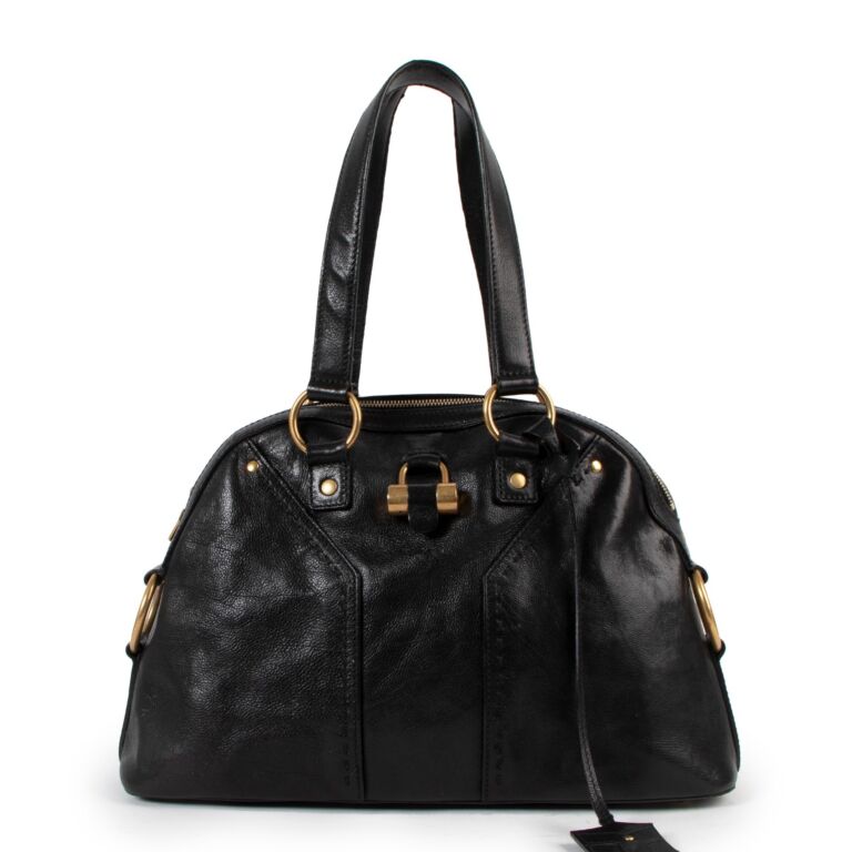 Yves Saint Laurent Black Leather Muse Shoulder Bag Labellov