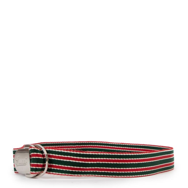 Gucci belt white red and shop green