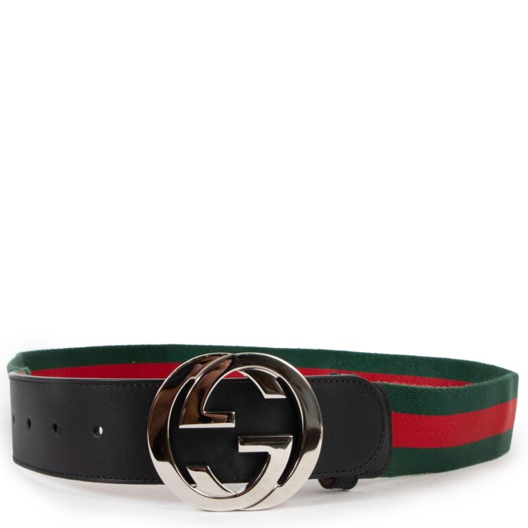 Gucci belt black red online green