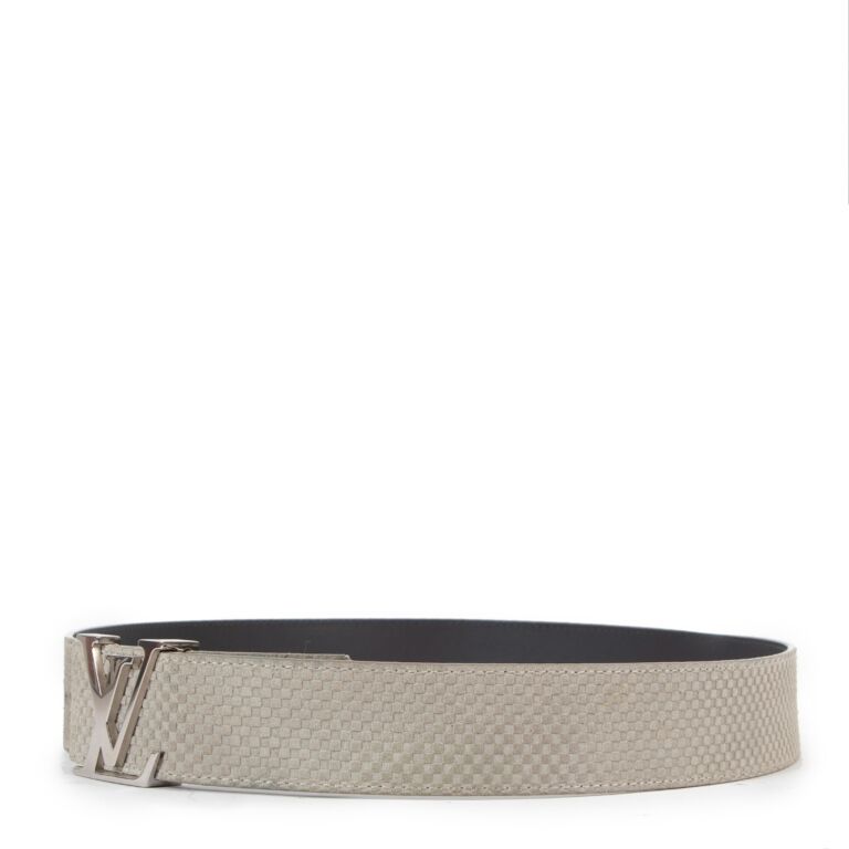 Louis Vuitton Vintage - Damier Infini Belt - White Silver - Leather Belt -  Luxury High Quality - Avvenice