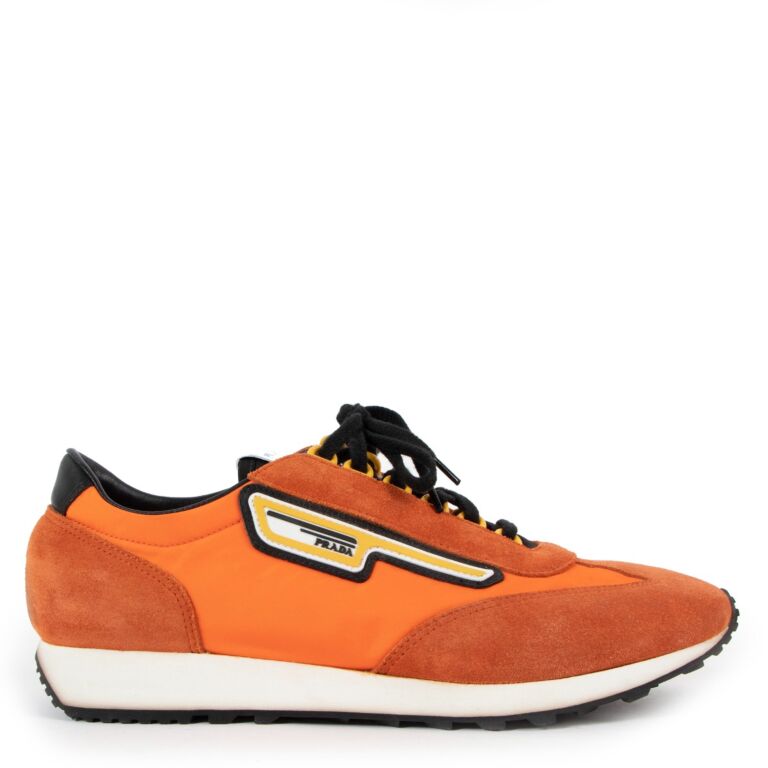 Prada Orange Milano 70 Sneakers ○ Labellov ○ Buy and Sell Authentic Luxury