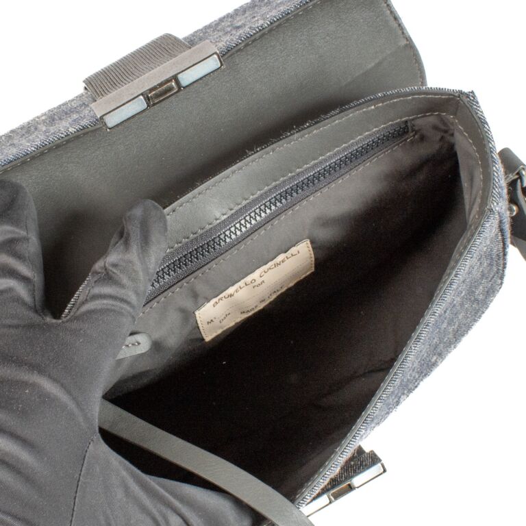 Brunello Cucinelli Denim Crossbody Bag ○ Labellov ○ Buy