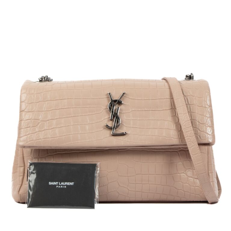 Ysl pink store crocodile bag