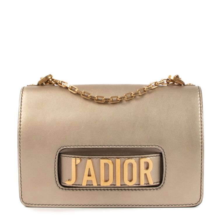 Christian Dior Champagne Leather J Adior Shoulder Bag Labellov Buy and Sell Authentic Luxury