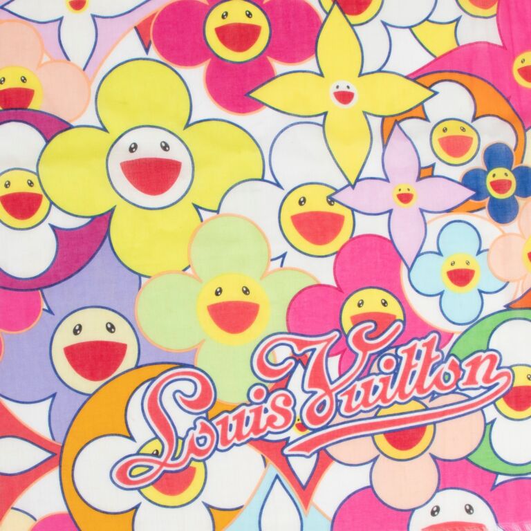 Louis Vuitton Takashi Murakami Cosmic Smile Cherry Blossom Scarf
