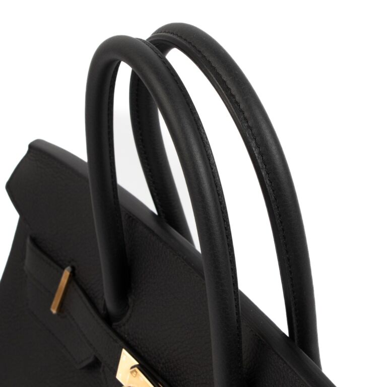 Hermes birkin 35 2025 black togo leather gold