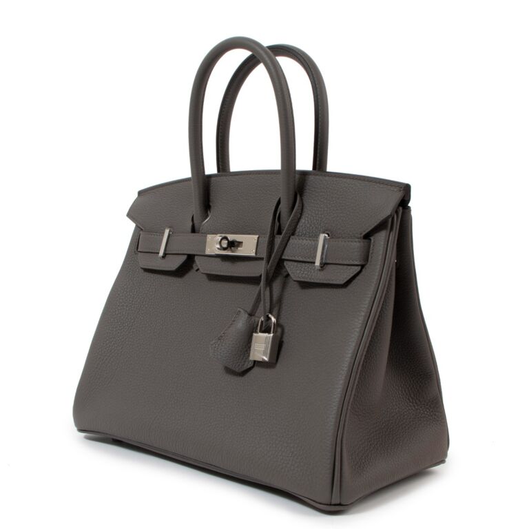 Herm s 2022 Birkin 30 Gris Etain Togo Palladium Hardware