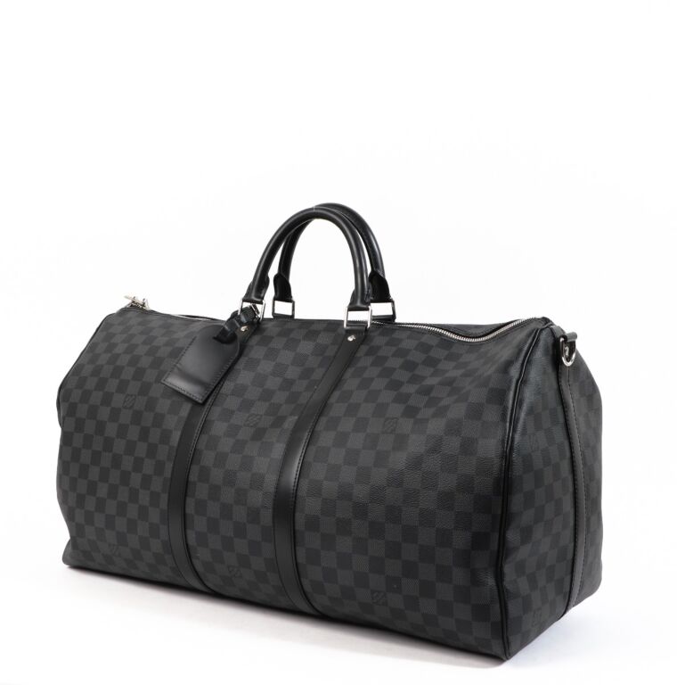 Louis Vuitton Keepall Bandouliere Damier Graphite 55 Black/Gray - US