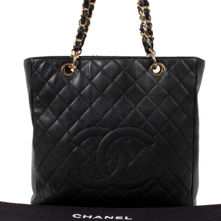 Chanel - White Quilted Caviar Petite Shopping Tote (PST)