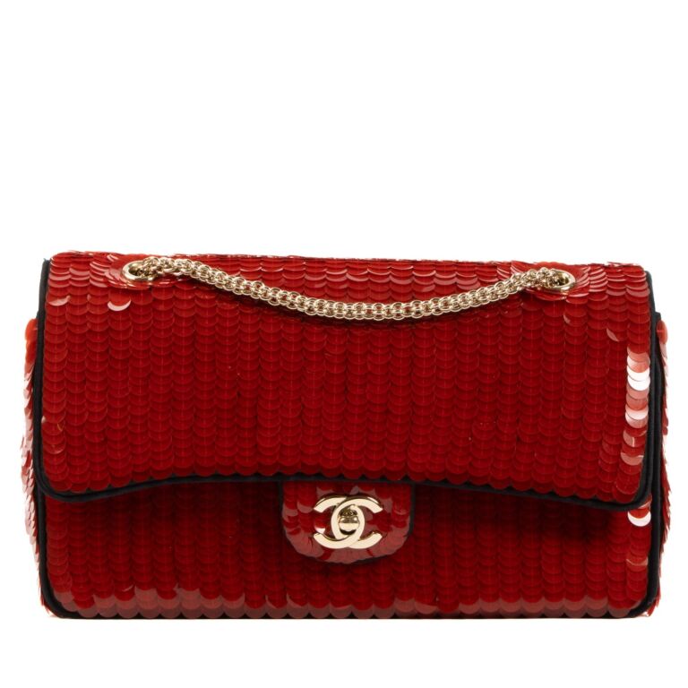 Red sequin bag sales