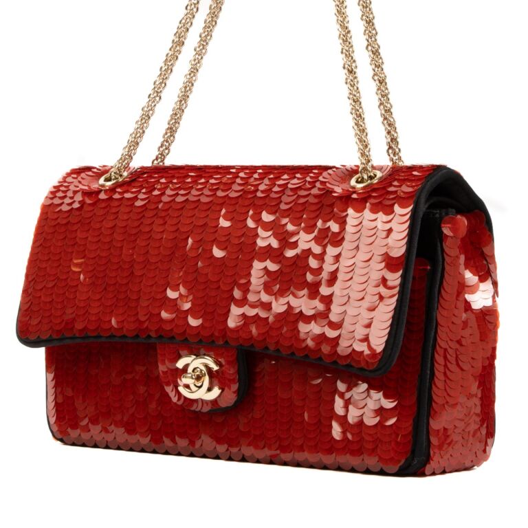 Red sequin bag store
