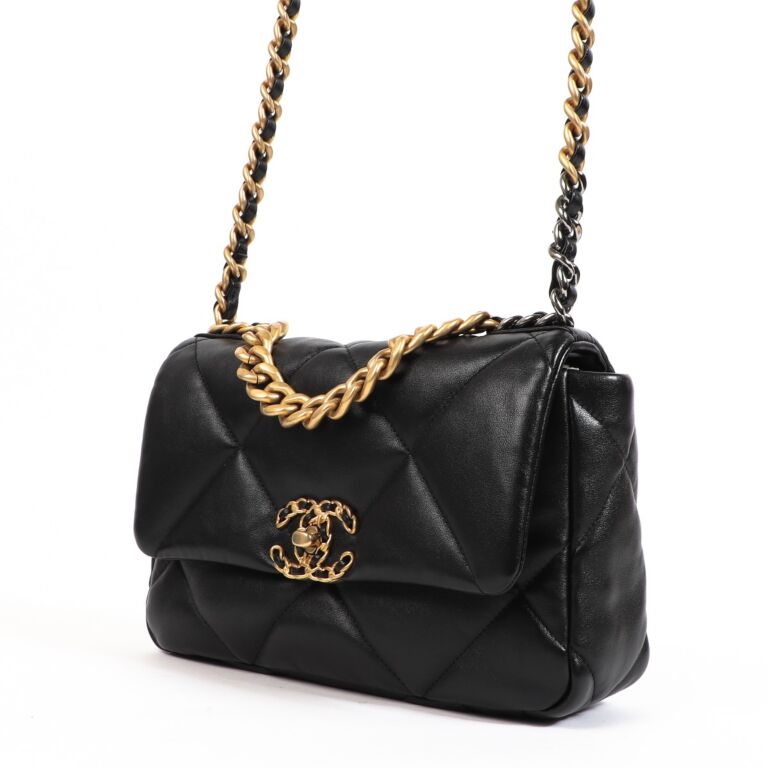 Chanel Black Quilted Lambskin Chanel 19 Large Flap Bag, myGemma