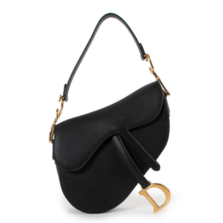 dior saddle bag black and white