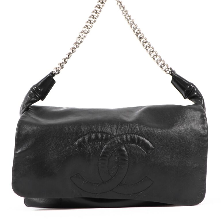 Chanel Black Lucky Charm Embossed Leather CC Flap Bag Chanel