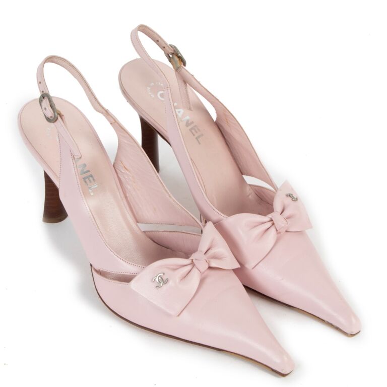 Chanel Slingback Pink Leather ref.549912 - Joli Closet