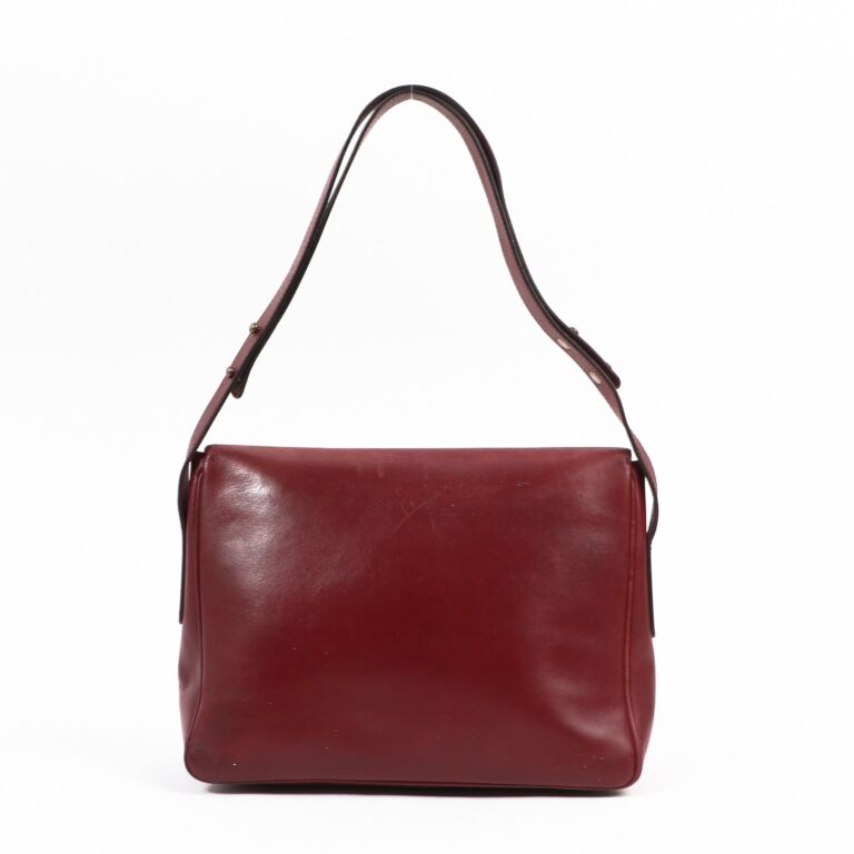 最新入荷 Delvaux Labellov ○ Bag Shoulder Leather Poirier Burgundy バッグ