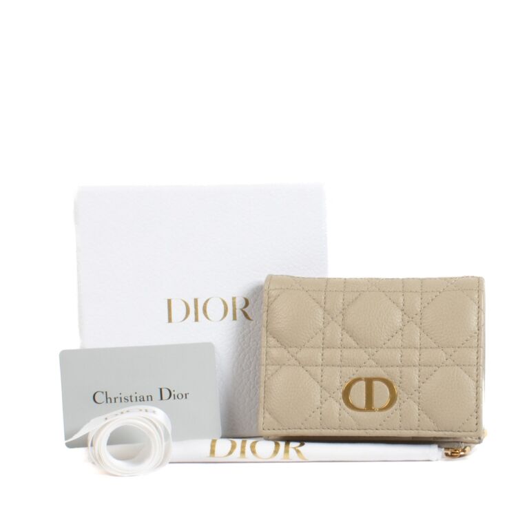 Christian Dior Beige Caro Dahlia Wallet ○ Labellov ○ Buy and