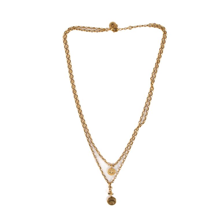 Dior layered best sale necklace