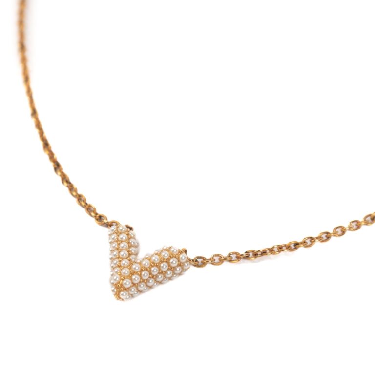 Louis Vuitton LV & V Strass Necklace M68160 Pink Metal ref.1156776 - Joli  Closet