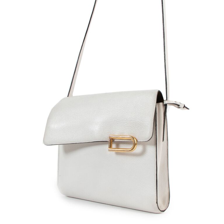 Louis Vuitton Milla MM White Leather Top Handle ○ Labellov ○ Buy