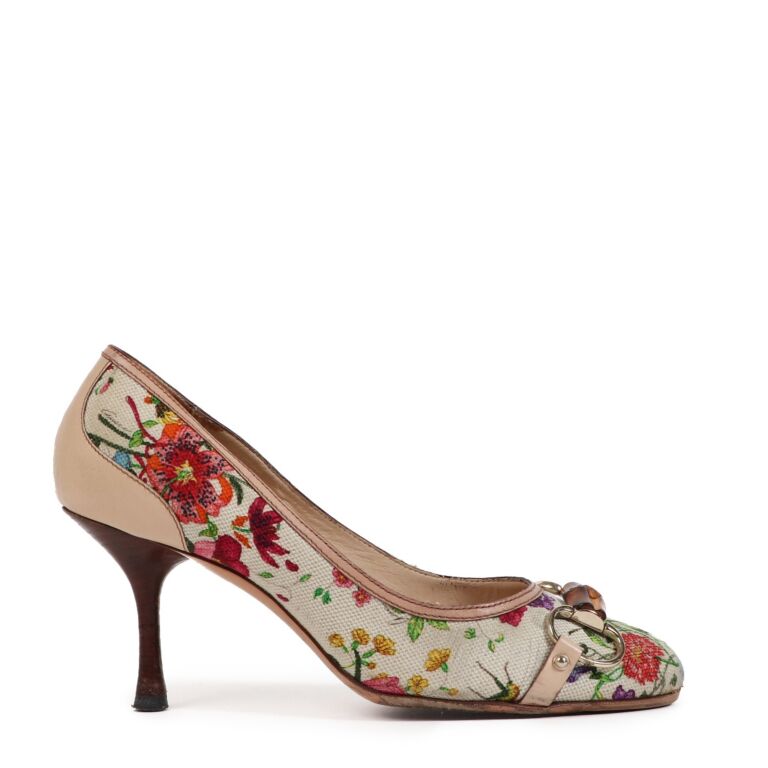 Gucci print heels discount
