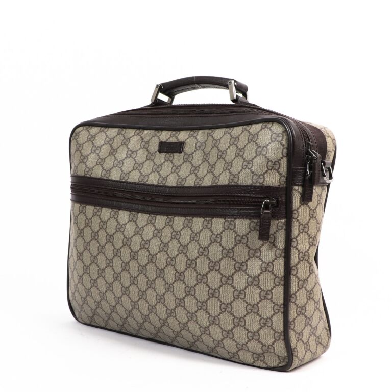 Gucci gg supreme briefcase hot sale