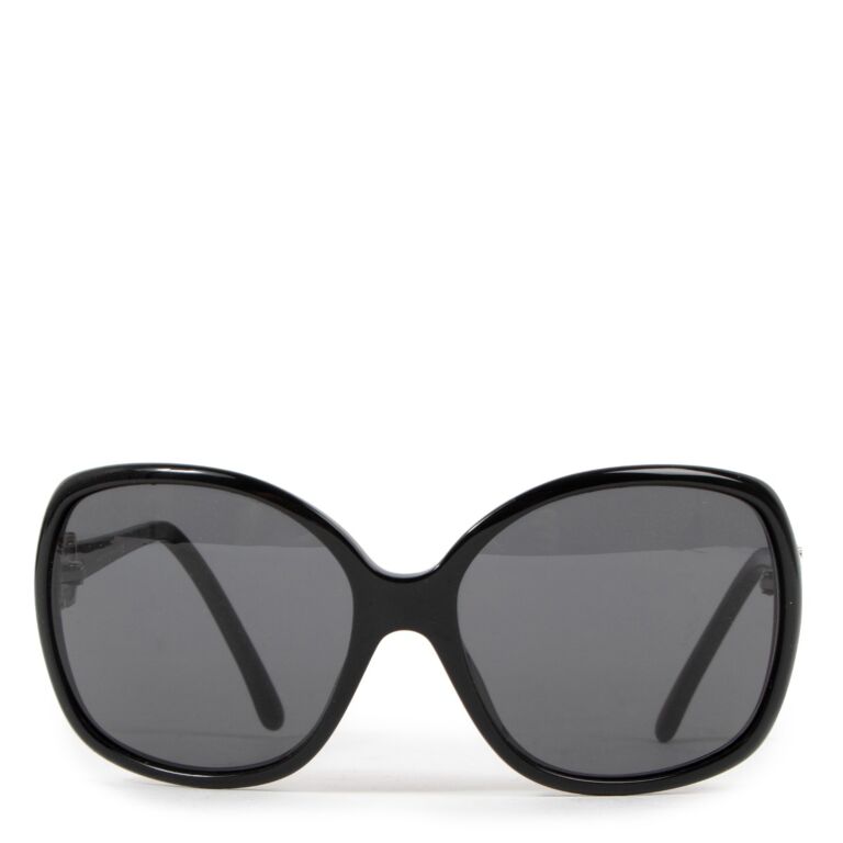 Chanel black oversized sunglasses hotsell