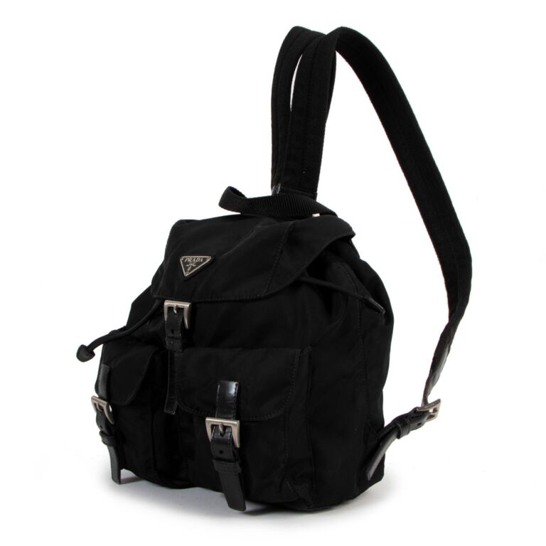 Prada black nylon backpack hot sale