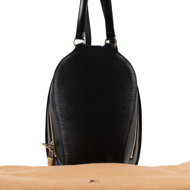 LOUIS VUITTON Mabillon Epi Leather Backpack Black