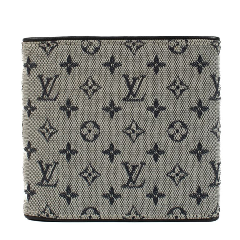 小物 Louis Vuitton wallet Louis Vuitton Blue Monogram Mini Lin Compact Wallet