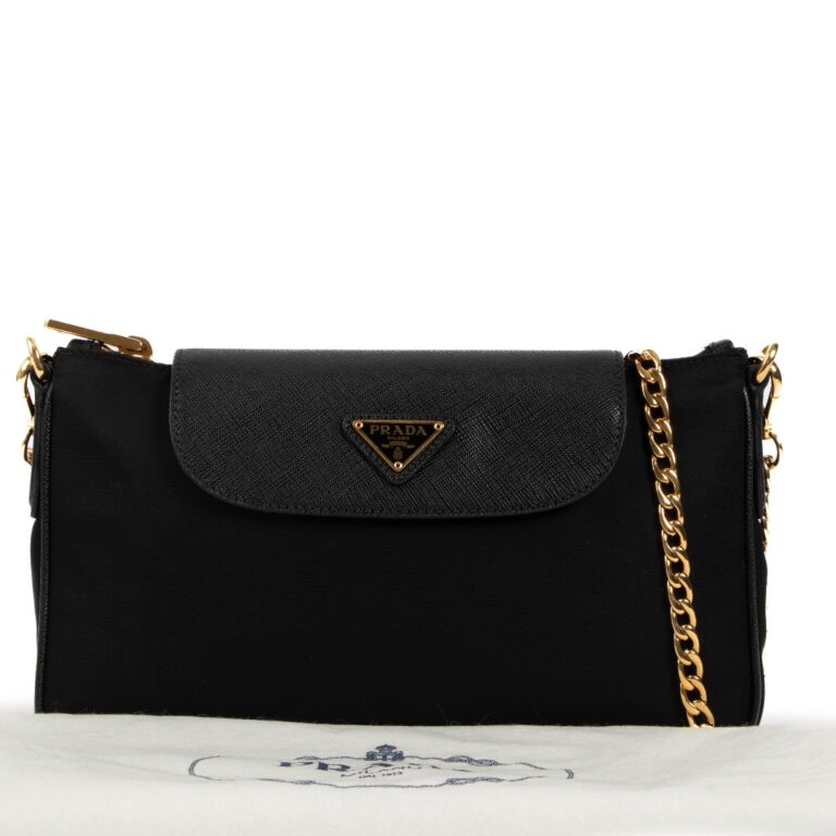 Prada chain bag black shop