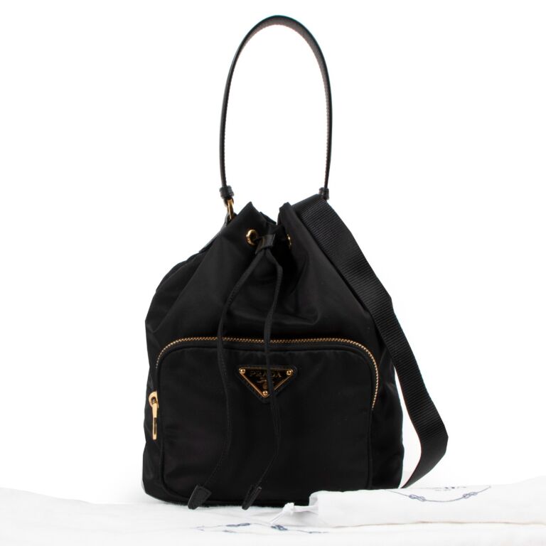 Prada Black Duet Re Nylon Bucket Bag Labellov Buy and Sell
