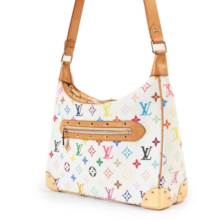 Louis Vuitton White Monogram Multicolore Boulogne Bag Labellov