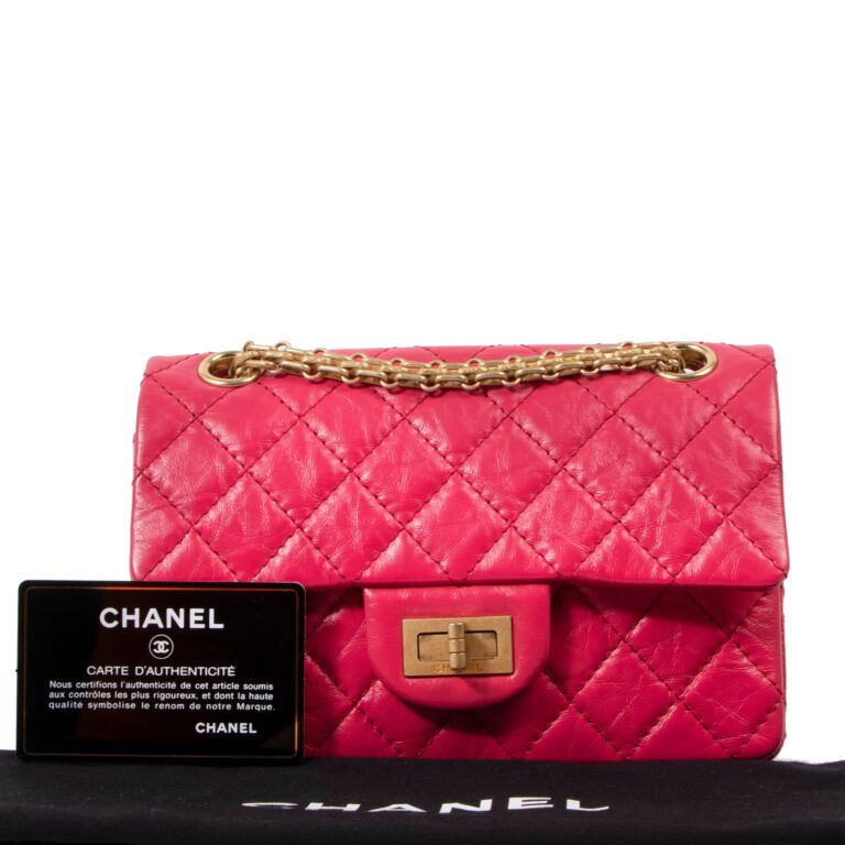 CHANEL Tweed Braid Mini Reissue Square Flap Pink 1252734