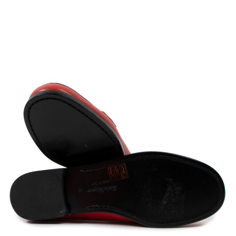 Salvatore Ferragamo Rolo Red Lipstick Calfskin Loafers