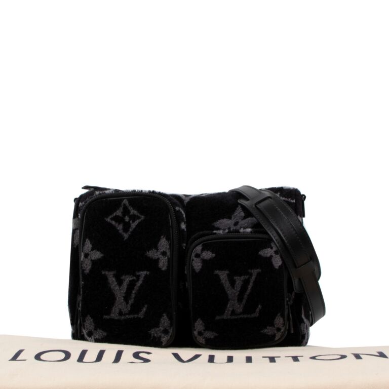 Louis Vuitton Virgil Abloh Black & Gray Monogram Eclipse Tuffetage Multipocket Speedy Black Hardware, 2020 (Like New), Handbag
