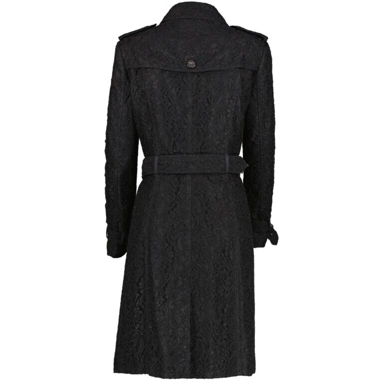 Burberry London Black Lace Trench Coat Labellov Buy and Sell
