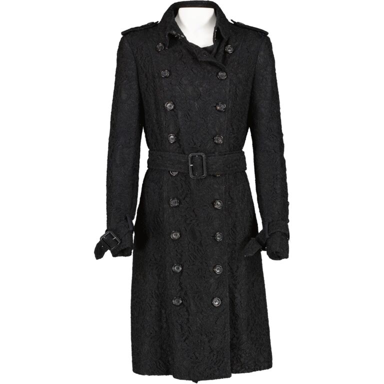 Burberry London Black Lace Trench Coat Labellov Buy and Sell