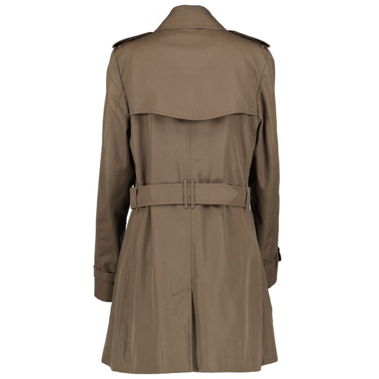 Burberry Short Green Trench Coat Labellov Buy and Sell
