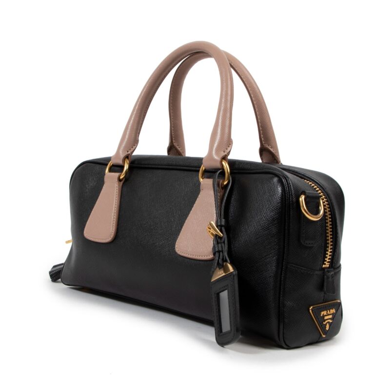 若者に人気のブランド Black Prada Saffiano Buy ○ Labellov ○ Bag Boston Leather バッグ